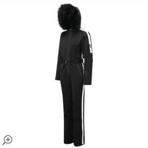 Dare2B Snowfall Ski Suit with Fur Hood -black